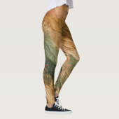 Leggings Terracotta Pêche Fleurs Pressées Bohème (Droite)