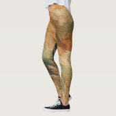 Leggings Terracotta Pêche Fleurs Pressées Bohème (Gauche)