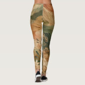 Leggings Terracotta Pêche Fleurs Pressées Bohème (Dos)