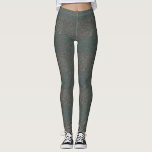 Leggings Terrain Motif Blue 01bx4 DGrey BG
