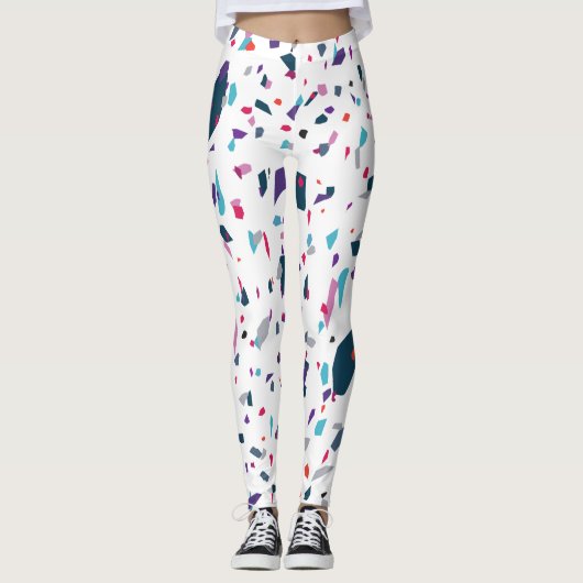 Leggings Terrazzo Coloré Élégant Été (Devant)