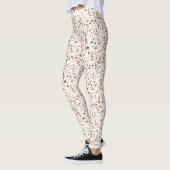 Leggings Terrazzo marron et beige et blanc  (Gauche)