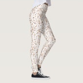 Leggings Terrazzo marron et beige et blanc  (Droite)