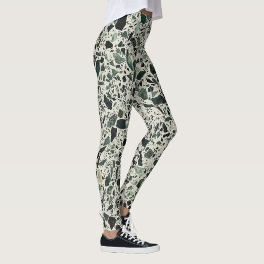 Leggings Terrazzo Vert Moderne (Droite)