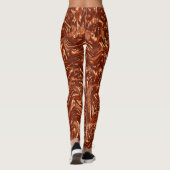 Leggings Terre cuite brune texturée (Dos)