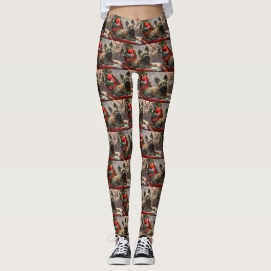 Leggings Térrier Skye de Noël Fêtard (Devant)