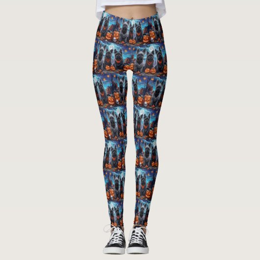 Leggings Terrier Skye Halloween Effrayant (Devant)