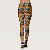 Leggings Terrier tibétain avec coeur Roses Saint Valentin (Dos)