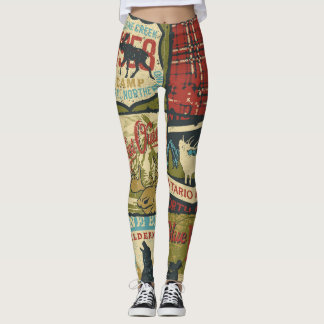 Leggings Territoires du Nord-Ouest Aventure : Patchwork sym