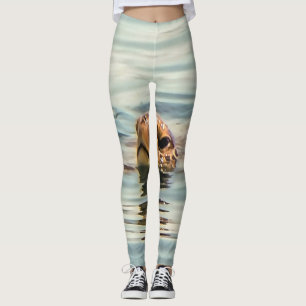 Leggings Tête au-dessus de la tortue de l'eau Ocean Wildlif