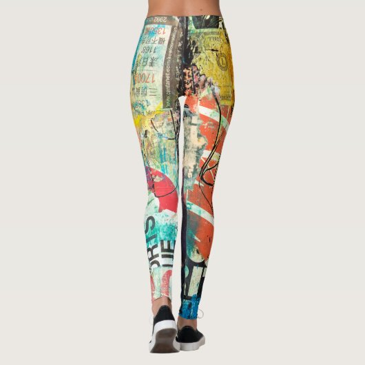 Leggings Tête de collage (Dos)