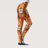 Leggings Tête de lion Brown Impression 2 sur toute impressi (Droite)