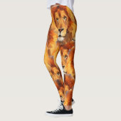 Leggings Tête de lion Brown Impression 2 sur toute impressi (Gauche)