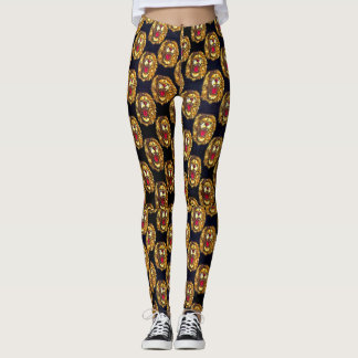 Leggings - Tête de lion (collection Isi-Agu)