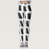 Leggings Tête de Rooster Ayam Cemani (Devant)