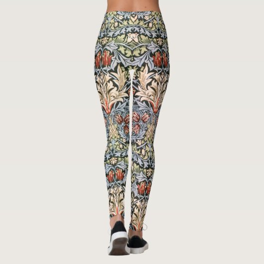 Leggings Tête de serpent William Morris classique Imprimer (Dos)