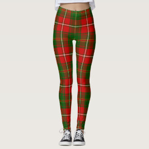 Leggings Tétran rouge vert de foin