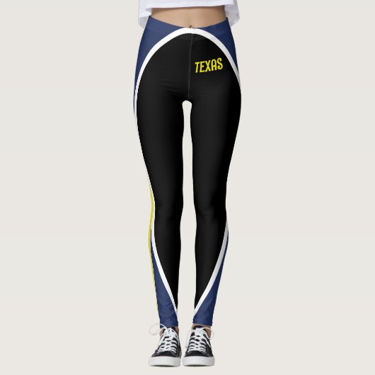 Leggings Texas Drapeau avec votre nom (Devant)