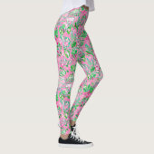 Leggings Texas Map Pink & Green Preppy Motif (Droite)