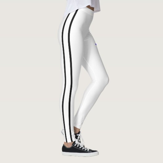 Leggings Texte De Baseball Avec Bandes Et Ballons Imprimées (Droite)