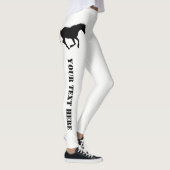 Leggings Texte de coutume de cheval ou de poney (Droite)