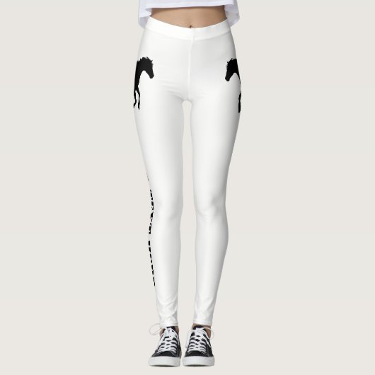 Leggings Texte de coutume de cheval ou de poney (Devant)