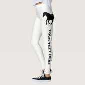 Leggings Texte de coutume de cheval ou de poney (Gauche)