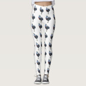 Leggings texte de la dent de couleur cassowary (Devant)