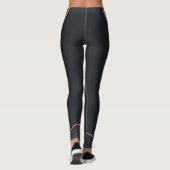 Leggings Texte géométrique blanc noir (Dos)
