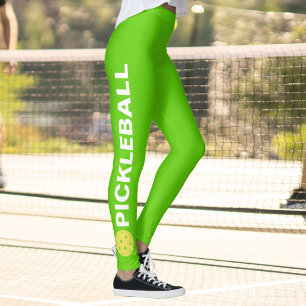 Leggings Texte jaune de coutume de boule de guêtres
