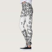 Leggings Texte noir moderne (Gauche)
