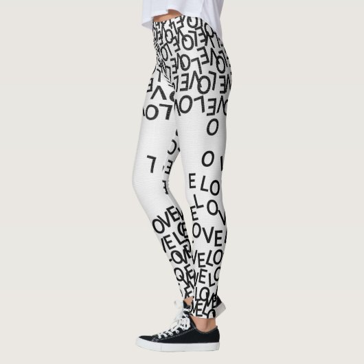 Leggings Texte noir moderne (Gauche)