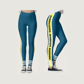 Leggings Texte noir moderne l Marine bleu l Exercice