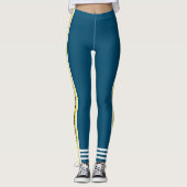 Leggings Texte noir moderne l Marine bleu l Exercice (Devant)