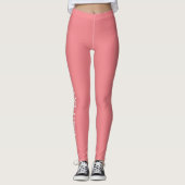 Leggings Texte personnalisable Moderne Femme Couleur Charis (Devant)