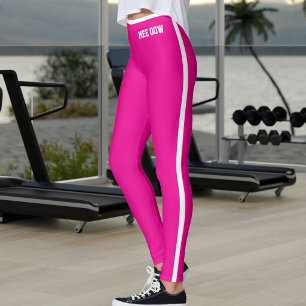 Leggings Texte personnalisé Chat Maman Chat Rose Chaud Rayu