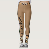 Leggings Texte personnalisé l Animal arrière - plan l Exerc (Devant)