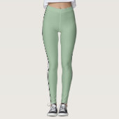 Leggings Texte personnalisé l Sauge moderne vert l Entraîne (Devant)