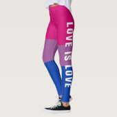 Leggings Texte personnalisé LGBT Arc-en-ciel Bisexual Pride (Gauche)