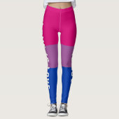 Leggings Texte personnalisé LGBT Arc-en-ciel Bisexual Pride (Devant)