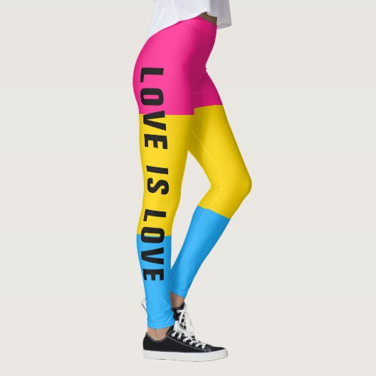 Leggings Texte personnalisé LGBT Arc-en-ciel drapeau de la  (Droite)