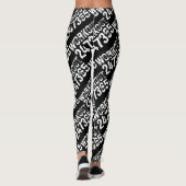 Leggings Texte usé et rayé Workout 247365 blanc (Dos)