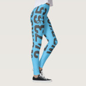 Leggings Texte usé et rayé Workout 247365 bleu (Droite)