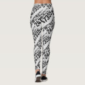 Leggings Texte usé et rayé Workout 247365 noir (Dos)