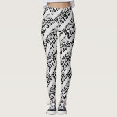 Leggings Texte usé et rayé Workout 247365 noir (Devant)