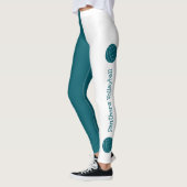 Leggings texte vertical nom d'équipe de volley-ball de TOUT (Gauche)