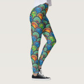 Leggings Textiles africains dynamiques : Mélange des échell (Droite)