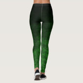 Leggings Texture à dégradé noir et vert émeraude (Dos)