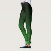 Leggings Texture à dégradé noir et vert émeraude (Gauche)