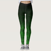 Leggings Texture à dégradé noir et vert émeraude (Devant)